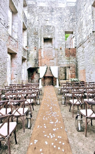 Outside Ceremony in the Ruins Styled by Wed And Prosper